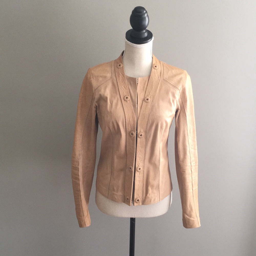 Escada Designer Leather Jacket - image 1